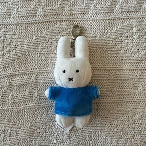 Miffy Plush Keychain in Blue
